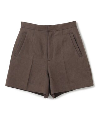 BEIGE， 【CLASSY. 4月号掲載】CRINUM / リネンショートパンツ Dark Brown