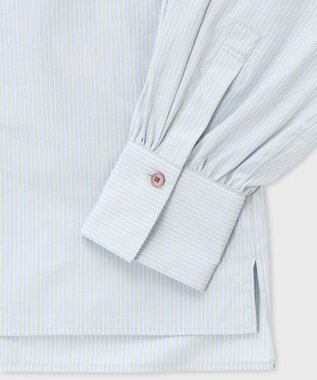 Paul Smith ラッキーチャームボタン ストライプ シャツ ライトグリーン