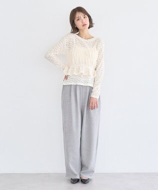 earth music&ecology SET2点カットレースプルオーバー＋ビスチェ Ivory