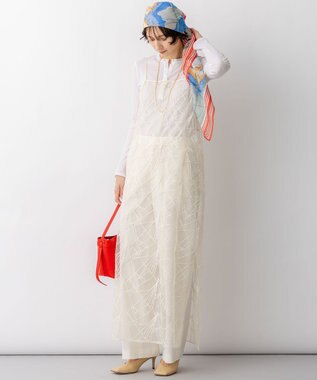 23区 【先行予約】刺繍レース キャミソールワンピース アイボリー系