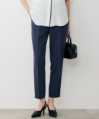 ICB L 【先行予約・WEB限定カラーあり】FluidBackSatin ドロストパンツ ダルブルー