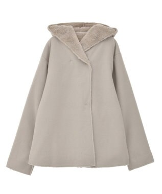 Green Parks フーディガウンコート Light Gray