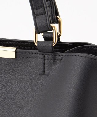 ANY 【2WAY】スクエアメタルハンドバッグ ブラック