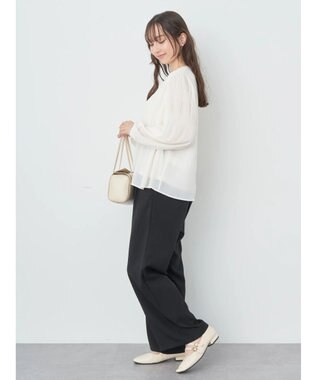 earth music&ecology リラックスワイドパンツ Black