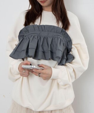 WEGO マルチWAY付けフリル グレー