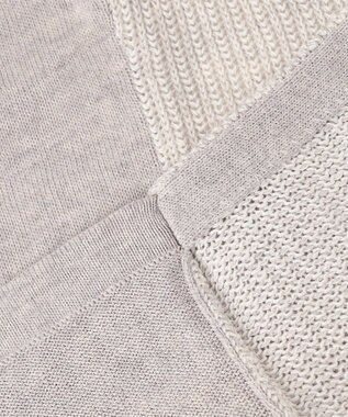 JOSEPH ABBOUD 【洗える】ストローヤーン ニット ベスト ライトグレー系