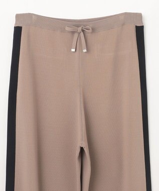 GRACE CONTINENTAL バイカラーニットパンツ ベージュ