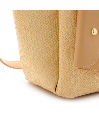 MioFIRANO ウーブンルックハンドバッグ 2WAY パスケース付き　FIRANO フィラノ BEIGE