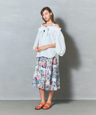 GRACE CONTINENTAL ボリュームスリーブトップ ホワイト