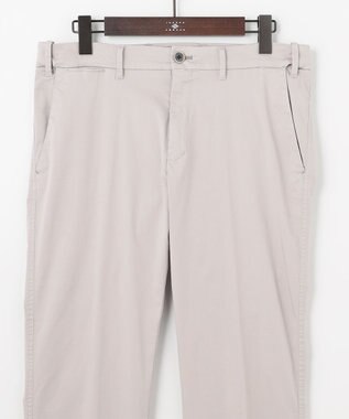 JOSEPH ABBOUD 【イタリア素材/ウエストも伸びる】ハイパワーサテンストレッチパンツ ライトグレー系