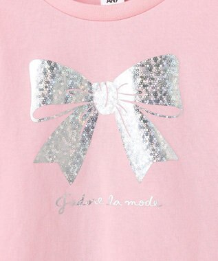 ANY KIDS 【綿100%】リボンアソート 長袖Tシャツ ピンク