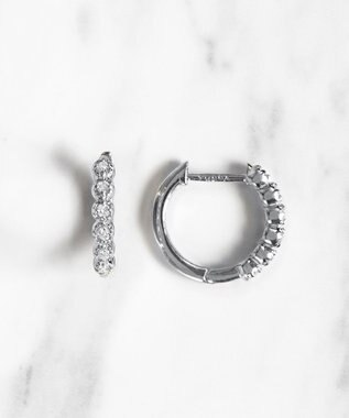 WEB限定】FRILL DIAMOND PIERCED EARRINGS K10 ダイヤモンド ピアス