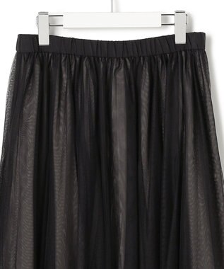 23区 S 【洗える】レイヤード チュール スカート ブラック系