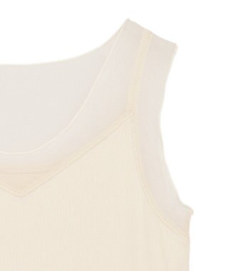 YECCA VECCA チュールMIXリブインナー Ivory