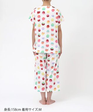 tsumori chisato SLEEP ツモリチサト パジャマ 3分袖 半袖 8分丈 綿100%(本体) 天竺素材 レディース UDT156 /ワコール アイボリー