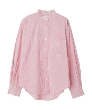 AMERICAN HOLIC 綿ブロードＢＩＧシャツ Stripe Red