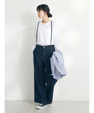 CRAFT STANDARD BOUTIQUE ２ｗａｙサロペットデニムパンツ Dark Indigo