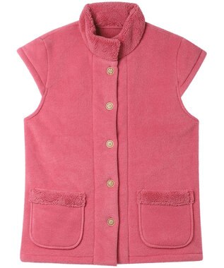 Wing ベスト フリース素材 あったか 冬 3分袖 レディース EX2071 ウイング／ワコール ロマンピンク