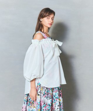 GRACE CONTINENTAL ボリュームスリーブトップ ホワイト