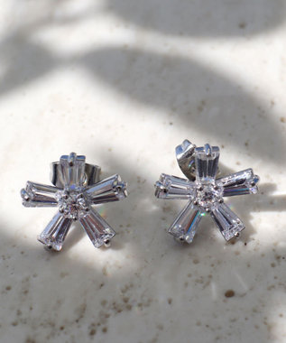 Tiaclasse 【金属アレルギー対応】スターフルールピアス・イヤリング ピアス：シルバー