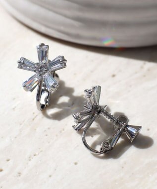 Tiaclasse 【金属アレルギー対応】スターフルールピアス・イヤリング イヤリング：シルバー