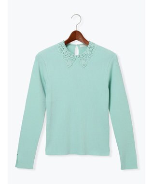 Te chichi ケミカルレースカラーリブニット グリーン