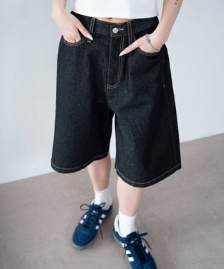 WEGO デニムハーフパンツ デニムブラック