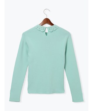 Te chichi ケミカルレースカラーリブニット グリーン