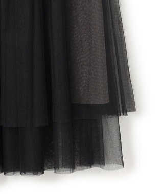 23区 S 【洗える】レイヤード チュール スカート ブラック系