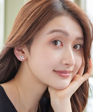 Tiaclasse 【金属アレルギー対応】スターフルールピアス・イヤリング イヤリング：ピンクゴールド