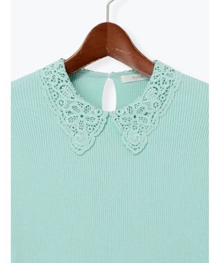 Te chichi ケミカルレースカラーリブニット グリーン