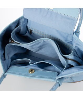 UNBILLION 【訳あり商品】ピークスピーク PEAKSPEAK / 牛革パッチワーク・フラップトートL サックスブルー