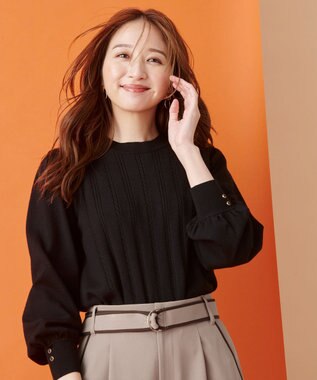 ANY SIS 【洗える】ミニケーブルカラー ニット ブラック