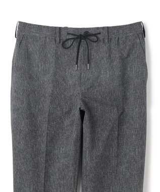 JOSEPH HOMME 新型・新柄【洗える/ストレッチ/シワになりにくい/セットアップ対応可】クールドッツストレッチ ドロスト付テーパードパンツ / PEGG CONVERTIBLE ライトグレー系