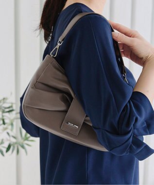 Tiaclasse 【安田美沙子さん着用・2way】リボンギャザーミニバッグ モカ