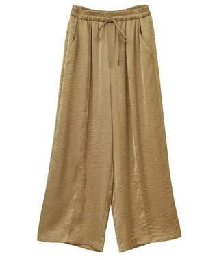 YECCA VECCA ビンテージサテンイージーワイドパンツ Camel