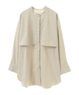 Green Parks イージーケア比翼フライヨークチュニック Beige