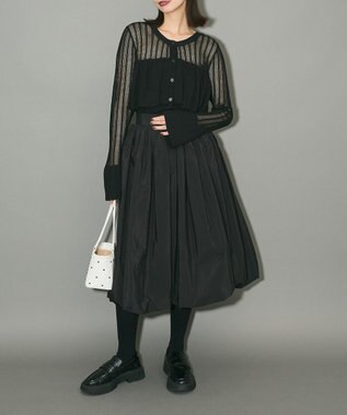 Green Parks タフタバルーンスカート Black