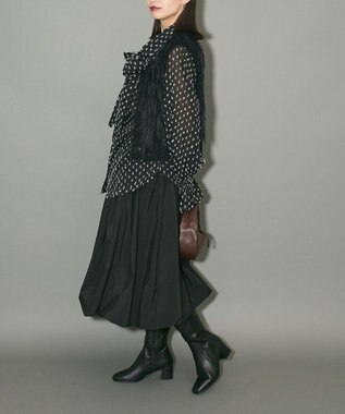 Green Parks タフタバルーンスカート Black