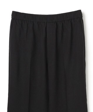UNFILO 【セットアップ着用可/ウエストゴム】TENNEN TOUCH セミフレア パンツ ブラック