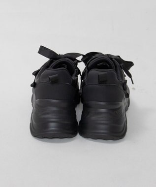 WEGO リボンデザイン厚底スニーカー ブラック