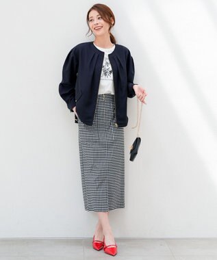 ANY SIS 【2WAY】フロントジップタイト スカート ギンガム