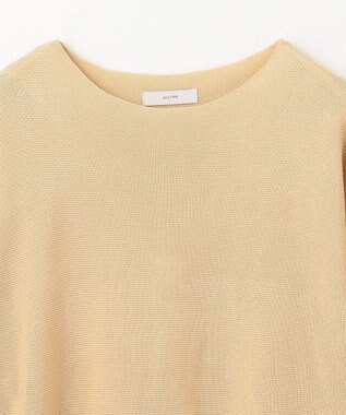 ANY 【洗濯機可/UVカット/アンチピリング】ハーフスリーブガーターニット イエロー