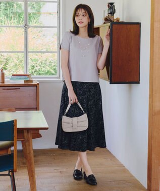 Tiaclasse 【安田美沙子さん着用・2way】リボンギャザーミニバッグ グレージュ