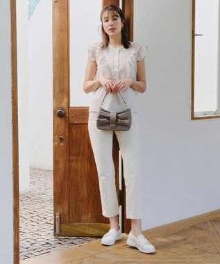 Tiaclasse 【安田美沙子さん着用・2way】リボンギャザーミニバッグ モカ