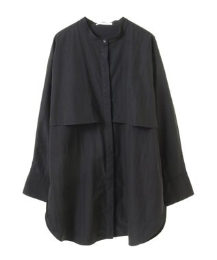 Green Parks イージーケア比翼フライヨークチュニック Black