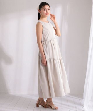 Green Parks ・ＥＬＥＮＣＡＲＥ　ＤＵＥ　ドロストティアードワンピ Off White