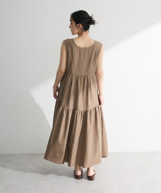 Green Parks ・ＥＬＥＮＣＡＲＥ　ＤＵＥ　ドロストティアードワンピ Dark Beige