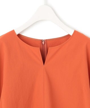 ICB 【接触冷感・UVカット・洗える】ヴィンテージスパンブロード デザインブラウス テラコッタ系