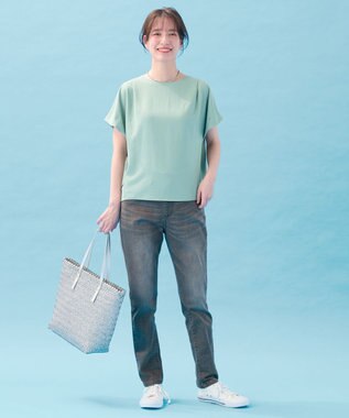 ANY L さらさらDRYブラウス ライトグリーン